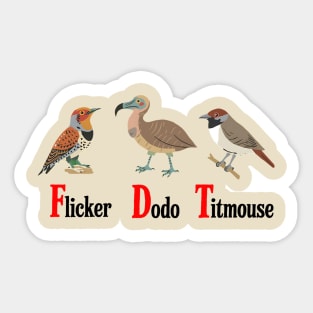 Flicker-Dodo-Titmouse-Funny-Anti-Trump Sticker